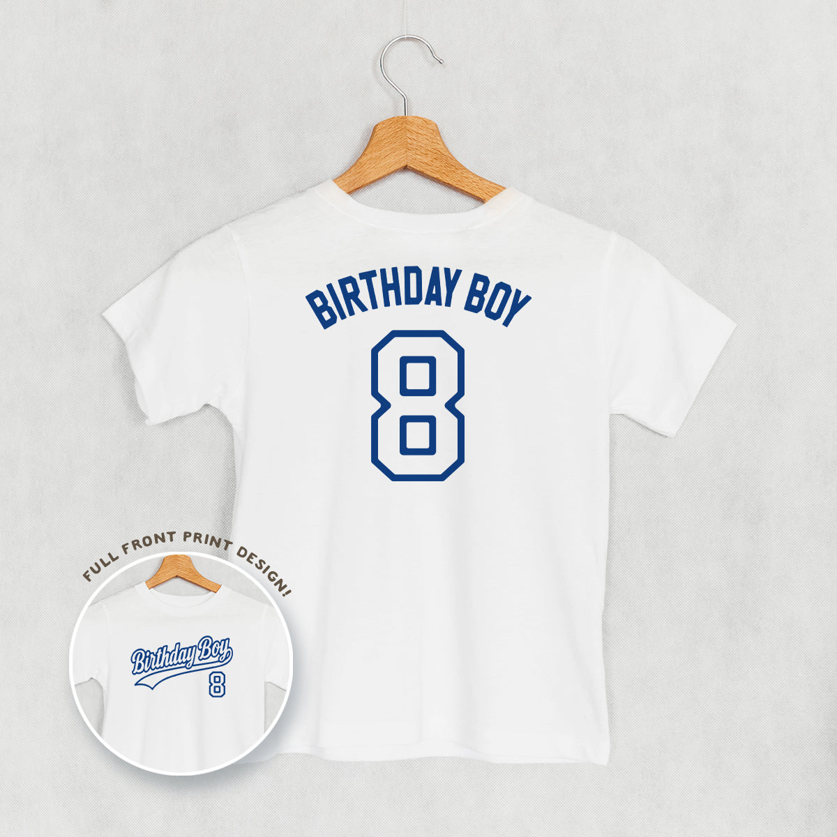 Birthday Boy Varsity #8 (Kids Back Print)