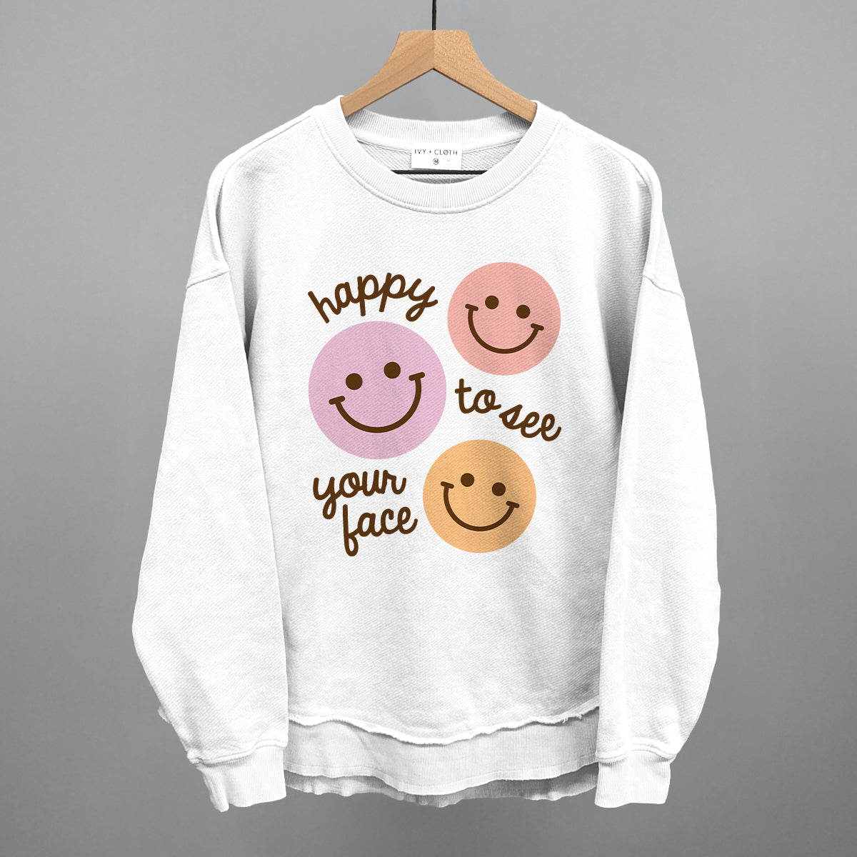 Happy Face Script Happy To See Your Face (Smiley Faces + Script) – Man Cave And Apparel