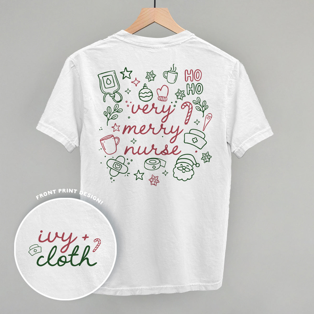 Very Merry Nurse Doodles (Back Print)