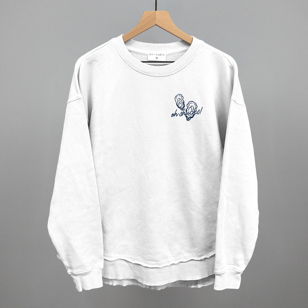 Oh Shucks Oysters (Navy Blue) (Left Chest)