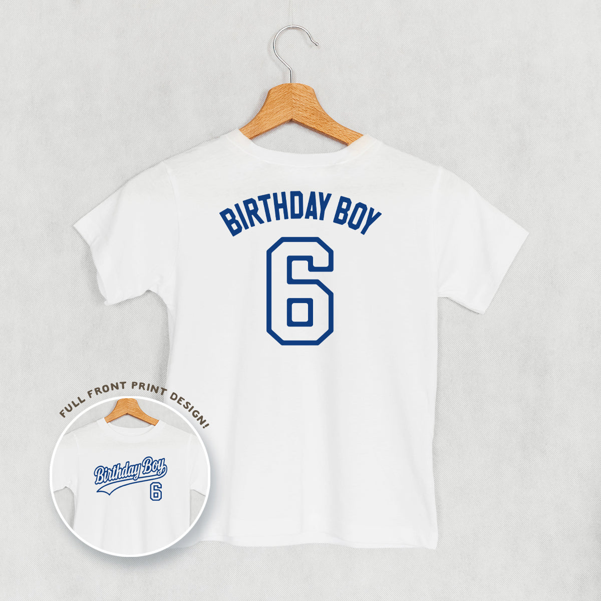 Birthday Boy Varsity #6 (Kids Back Print)