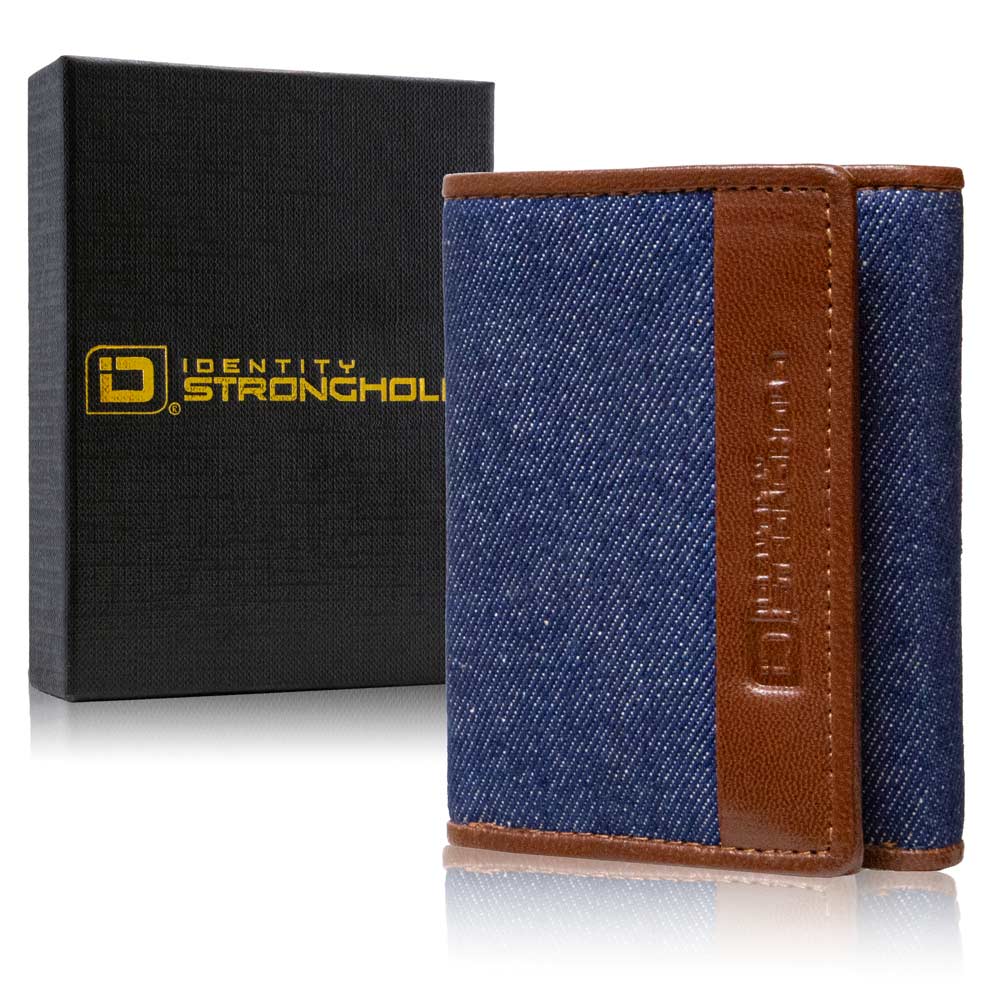 Men's Slim RFID Trifold Wallet with ID