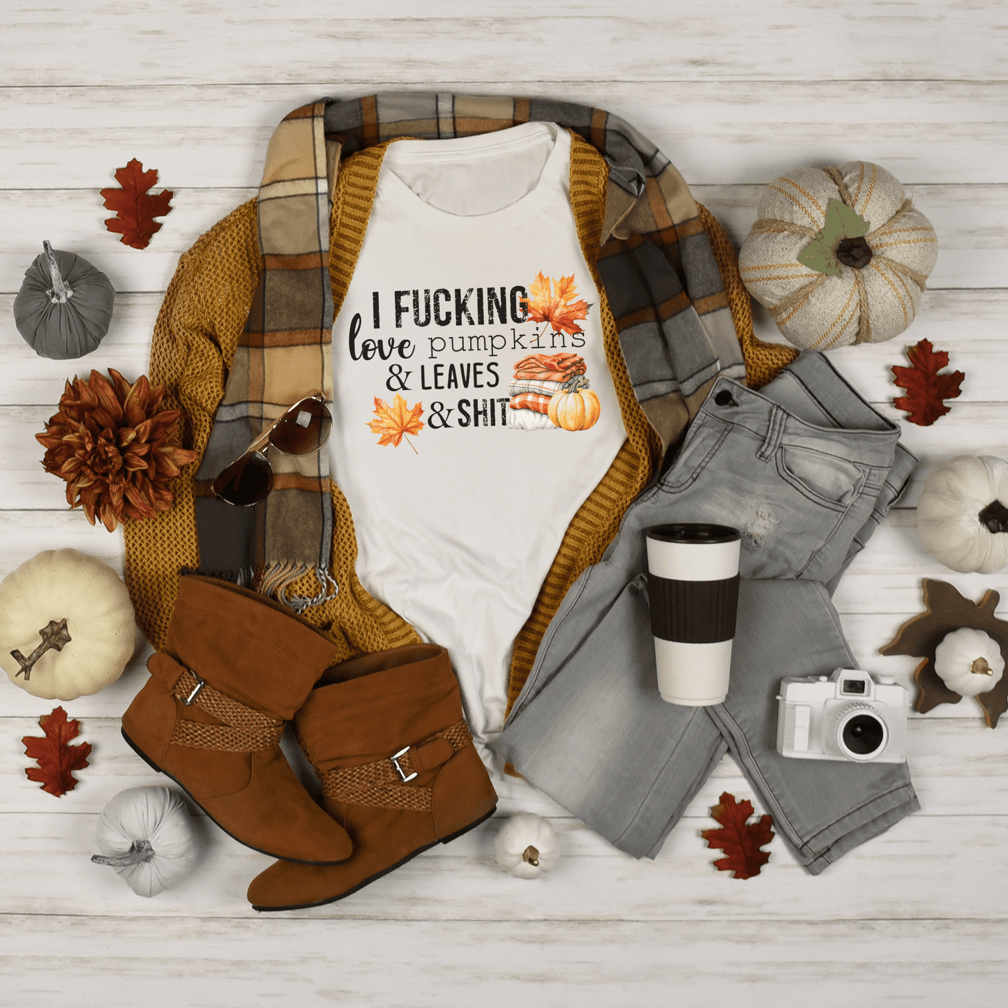 I F*cking Love Pumpkins & Leaves & Sh*t T-Shirt