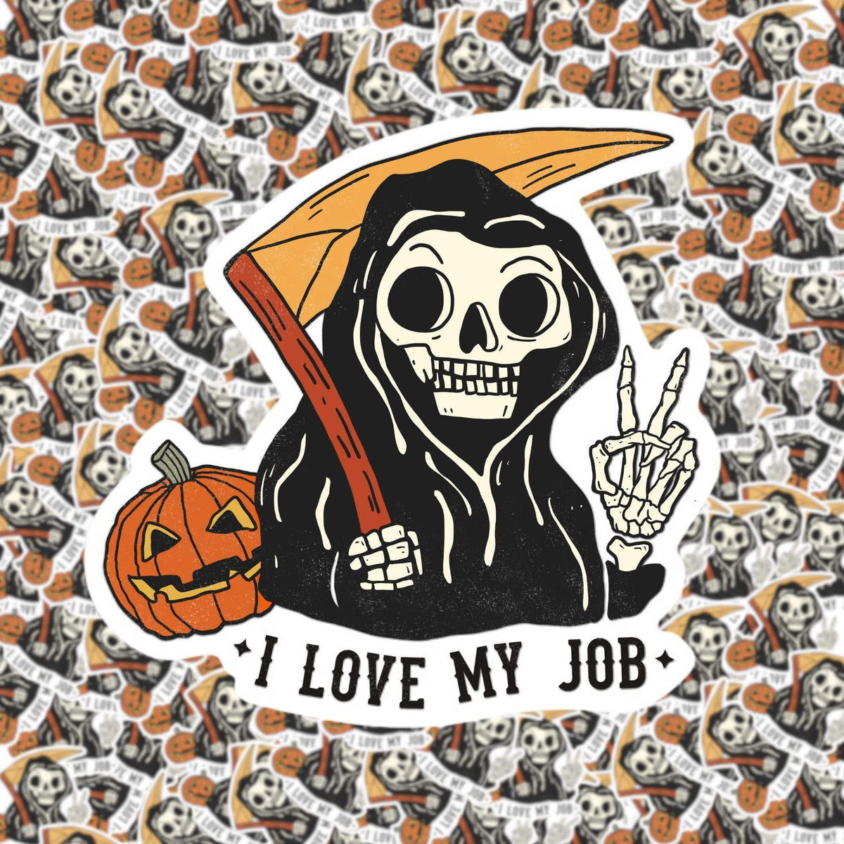 I Love My Job Halloween Sticker