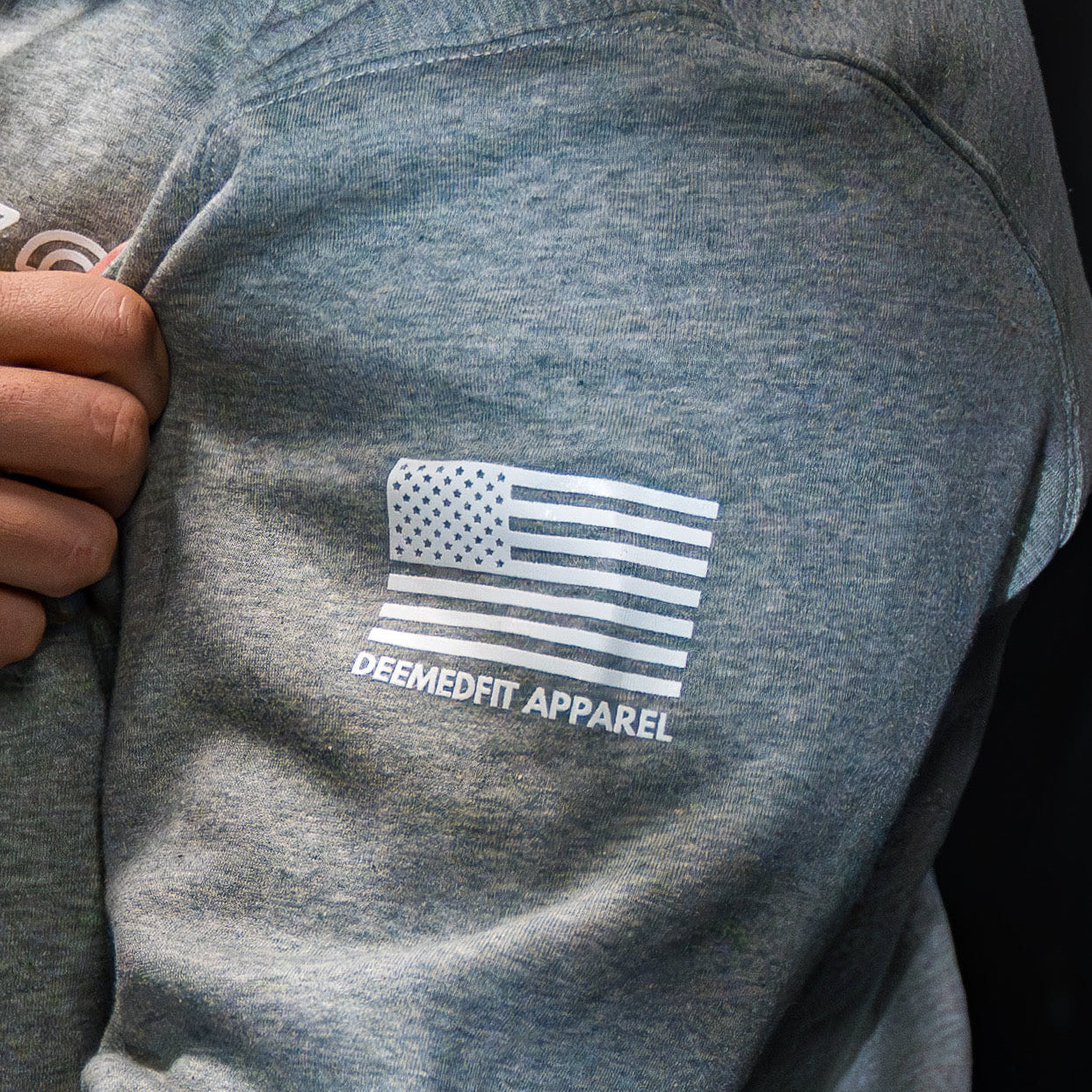 Stigma-Breaking Hoodie - White Line (Heather Grey)