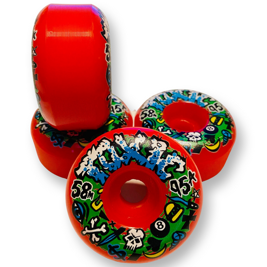 Toxic Team MED HARD Wheels 58mm/95A