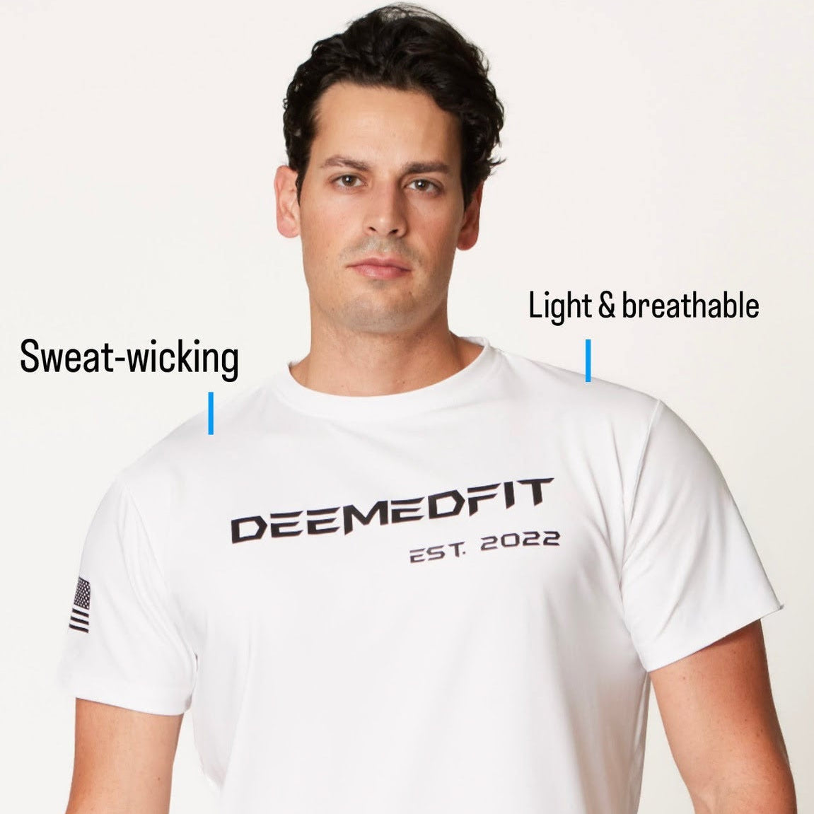Men's Gym Tee "Compellence" - White