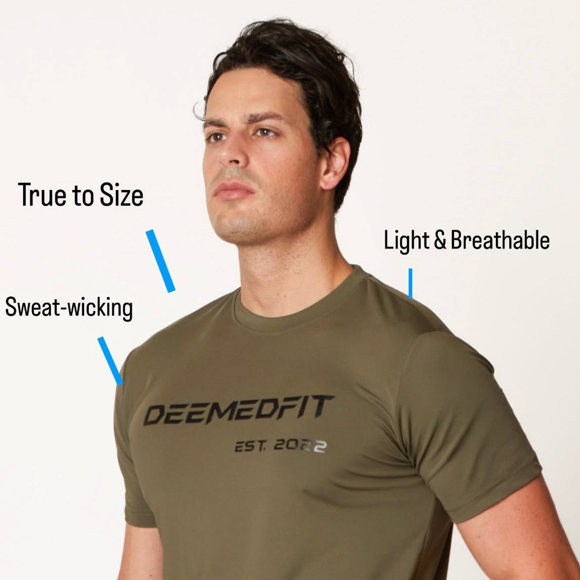 Men's Gym Tee "Compellence" - Olive
