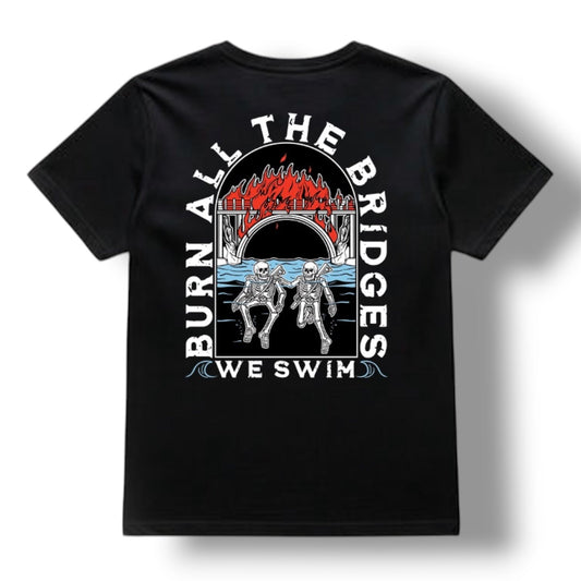 ((PRE-ORDER)) WE SWIM TEE (BLACK)