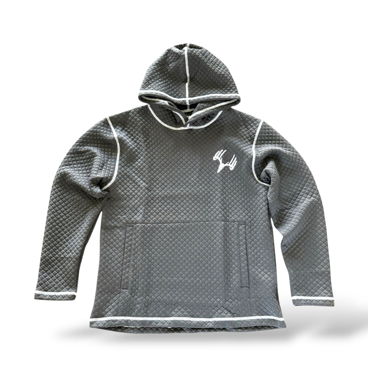 Whitetail Co. Rut Line Waffle Hoodie Black (SIZE UP)