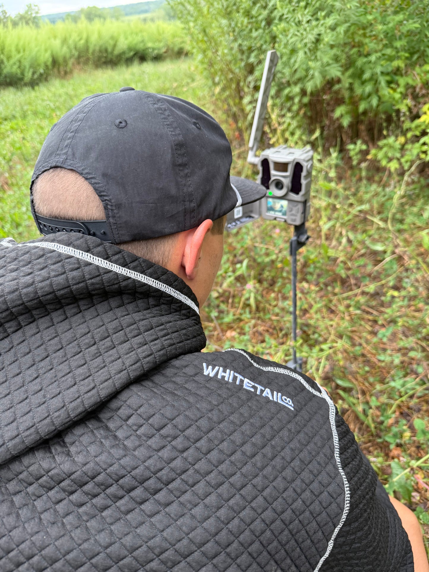 Whitetail Co. Rut Line Waffle Hoodie Black