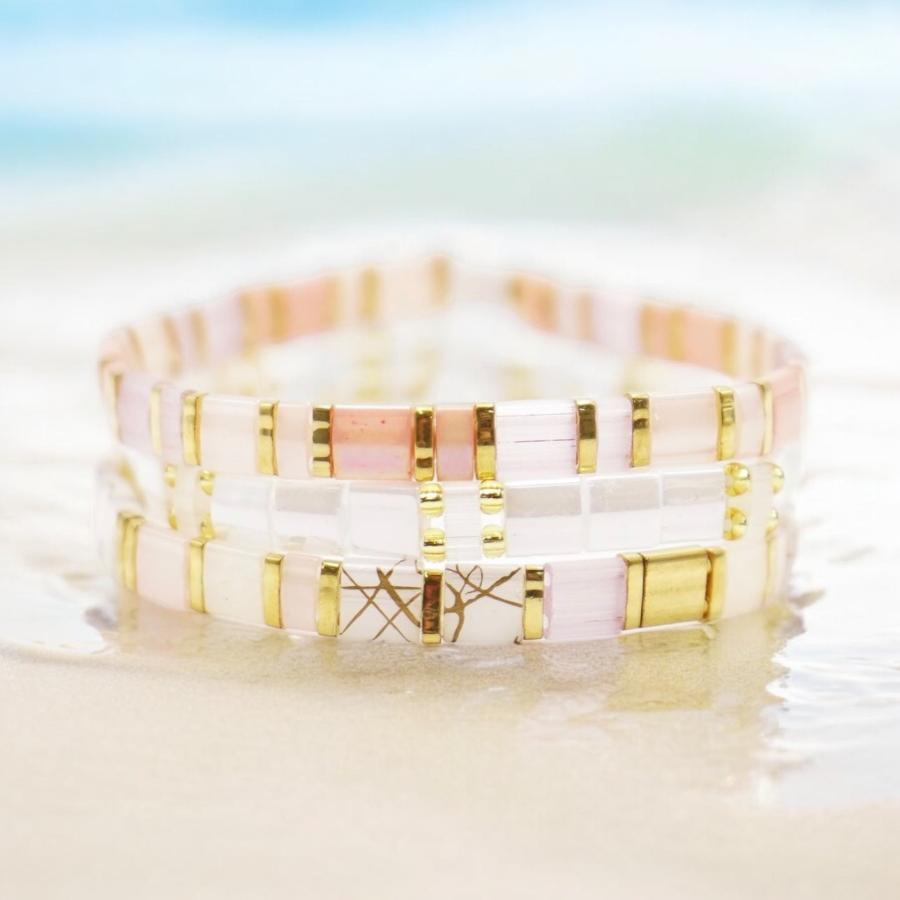 TOTALLY CHIC - Beaded Bracelets - Set of 3