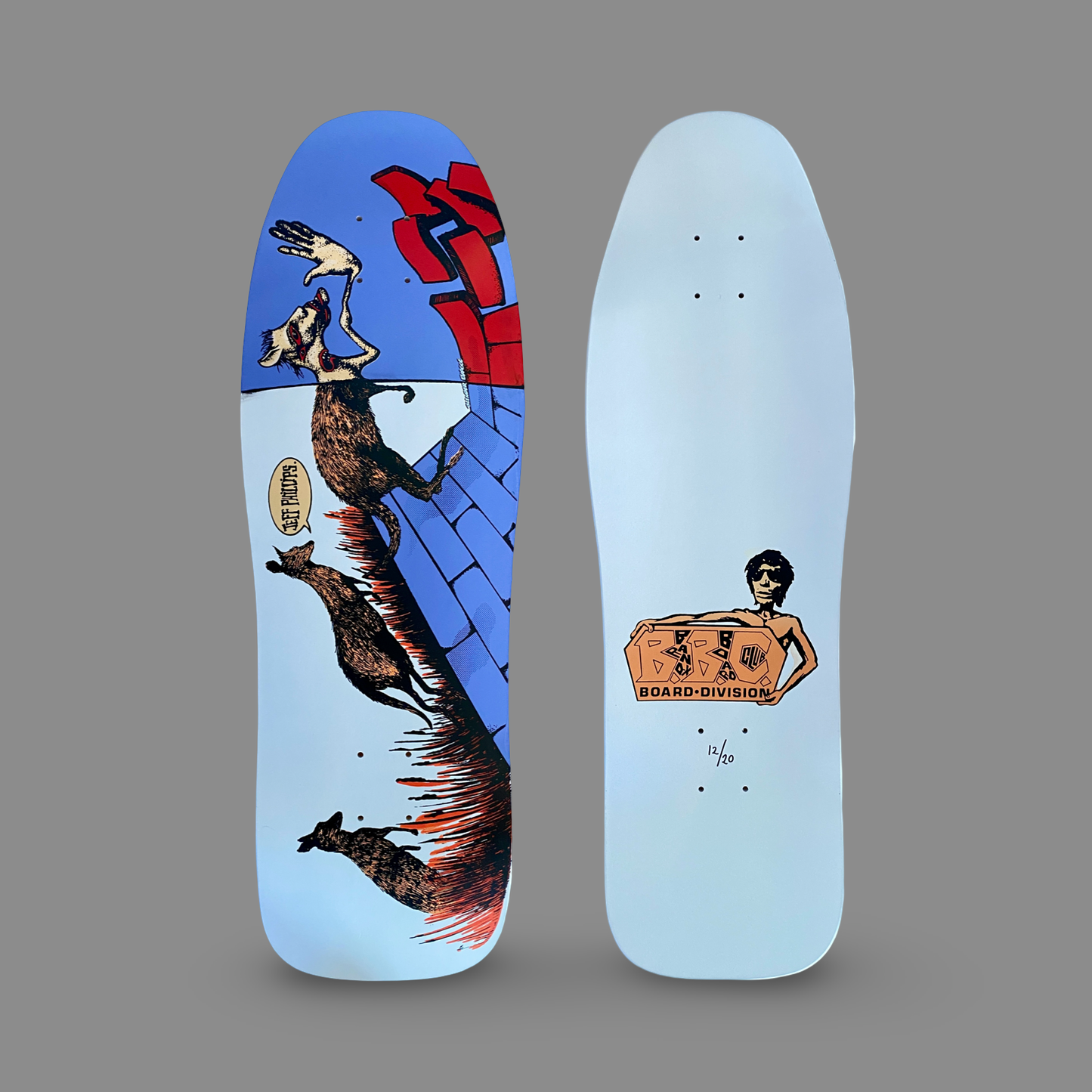 Jeff Phillips Kangaroo Limited Edition BBC Deck, HAND-PAINTED 10"x31" (1 of 20)