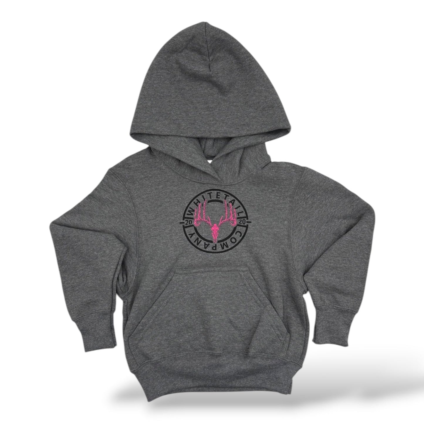 Whitetail Co. Youth Fleece Hoodie Graphite Heather/Pink