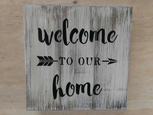 "Welcome To Our Home" Wall Art Box