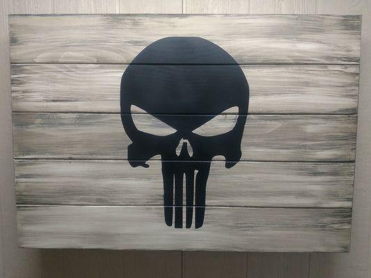 PUNISHER SKULL GUN CONCEALMENT WALL ART - LARGE