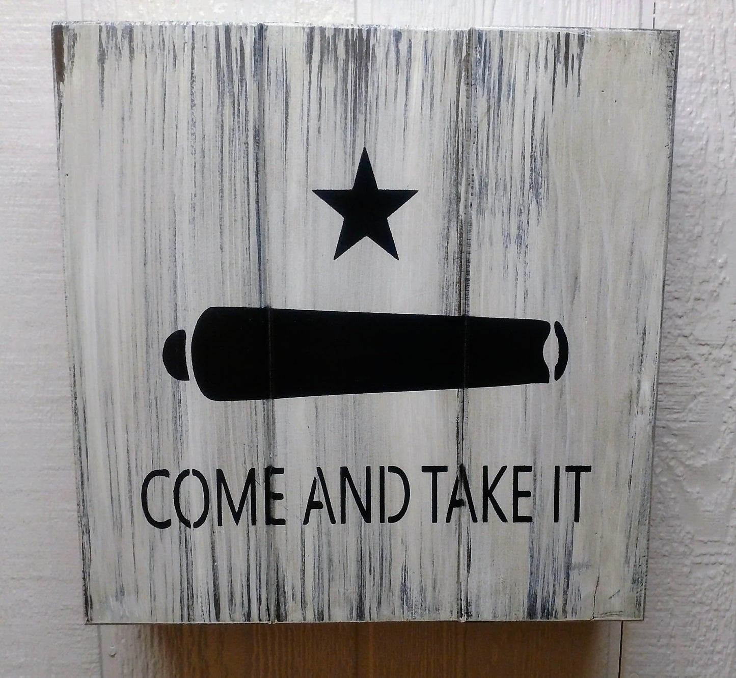 "Come and Take It"  wall art box.