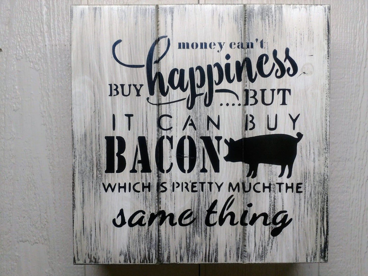 “MONEY CAN BUY BACON” GUN CONCEALMENT WALL ART BOX
