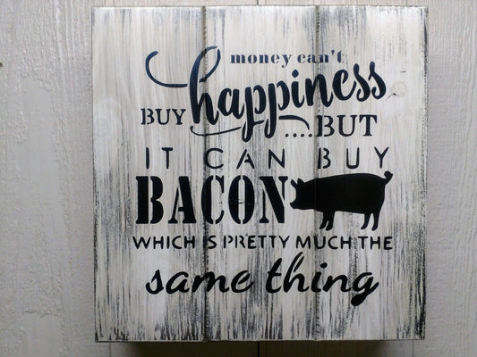 “MONEY CAN BUY BACON” GUN CONCEALMENT WALL ART BOX