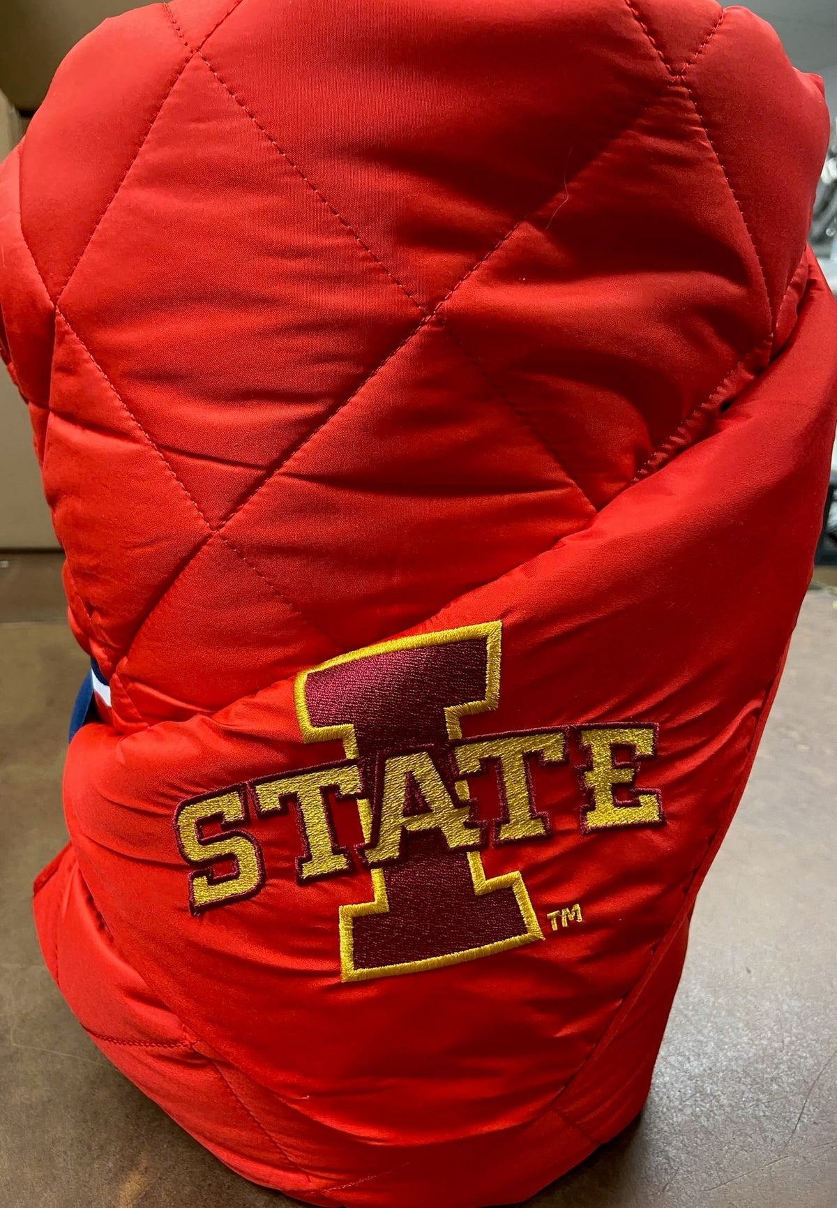 Iowa State University Red Puffer Blanket