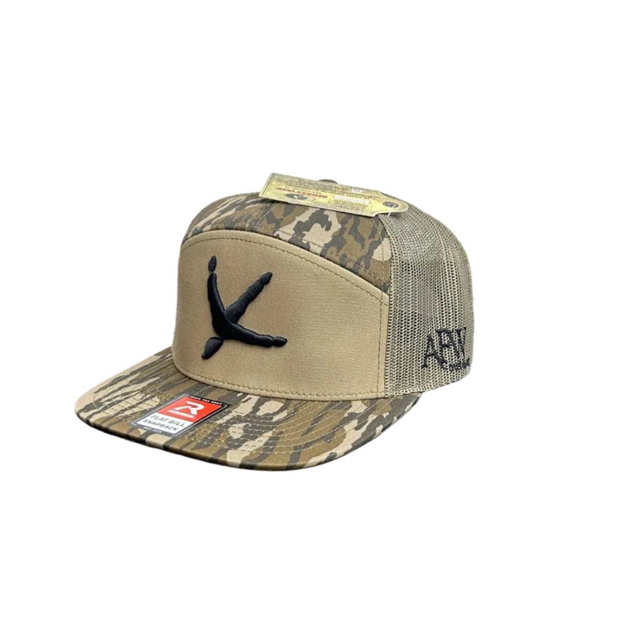 Turkey Tracks Logo 7 Panel Mossy Oak Bottomland