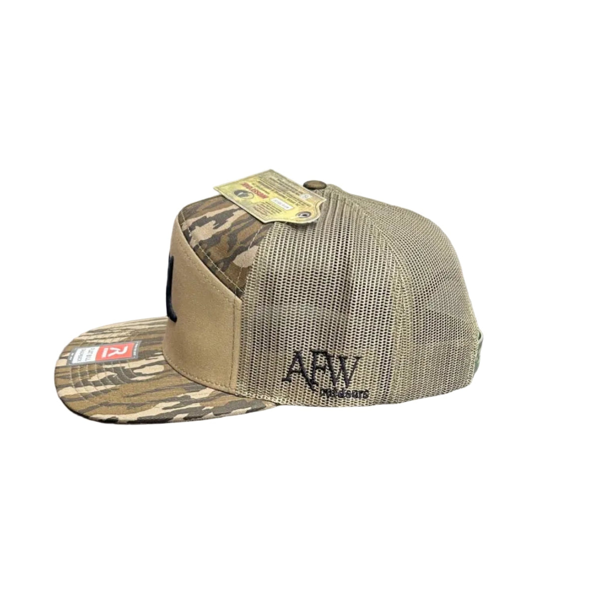 Turkey Tracks Logo 7 Panel Mossy Oak Bottomland