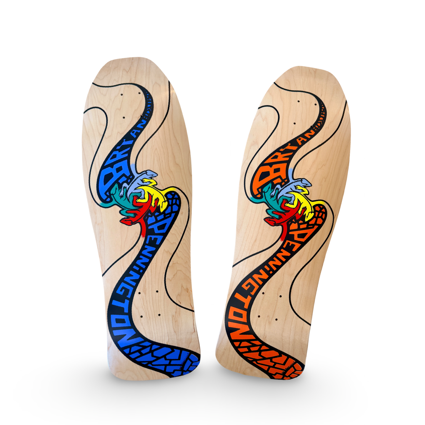Bryan Pennington BBC Escher Lizard, Limited Edition, HAND-PAINTED, Deck 10.3"x30.5" (1 of 8)