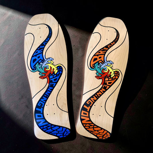 Bryan Pennington BBC Escher Lizard, Limited Edition, HAND-PAINTED, Deck 10.3"x30.5" (1 of 8)