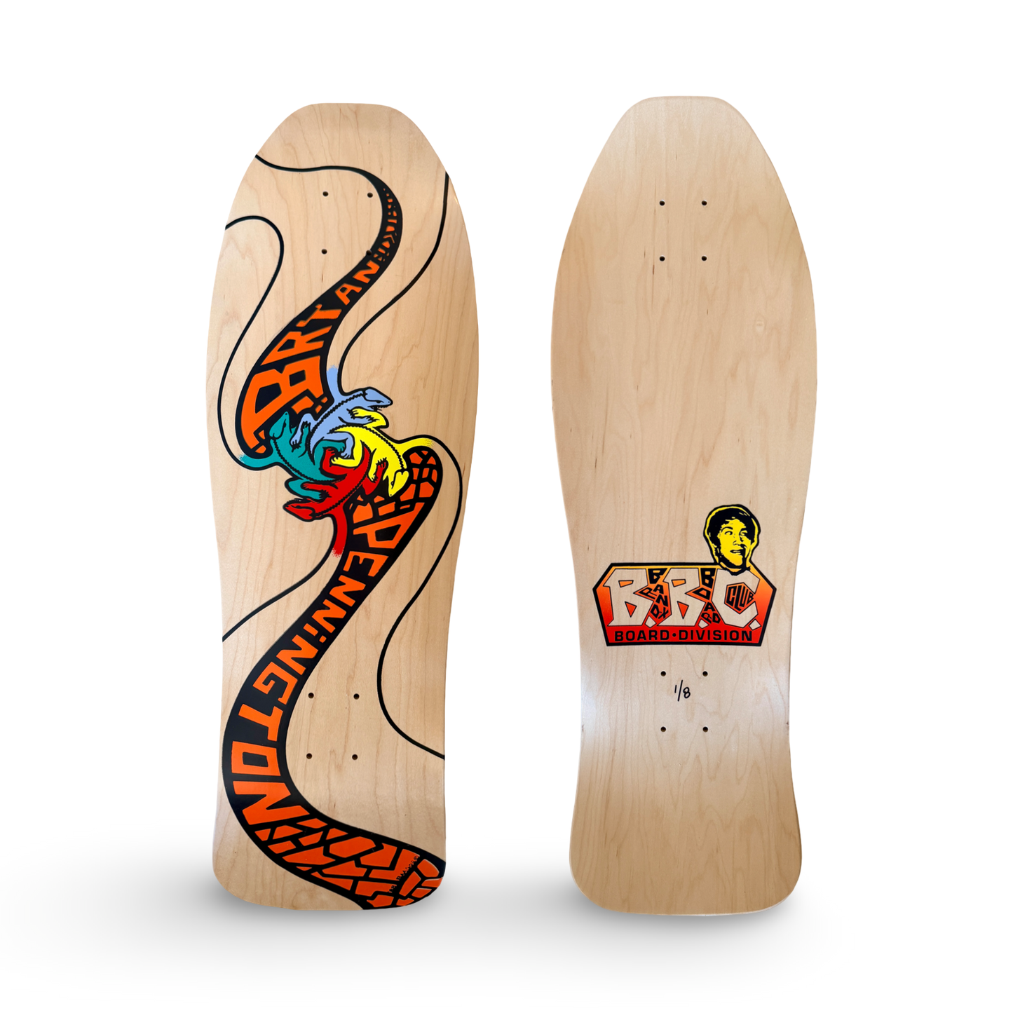 Bryan Pennington BBC Escher Lizard, Limited Edition, HAND-PAINTED, Deck 10.3"x30.5" (1 of 8)