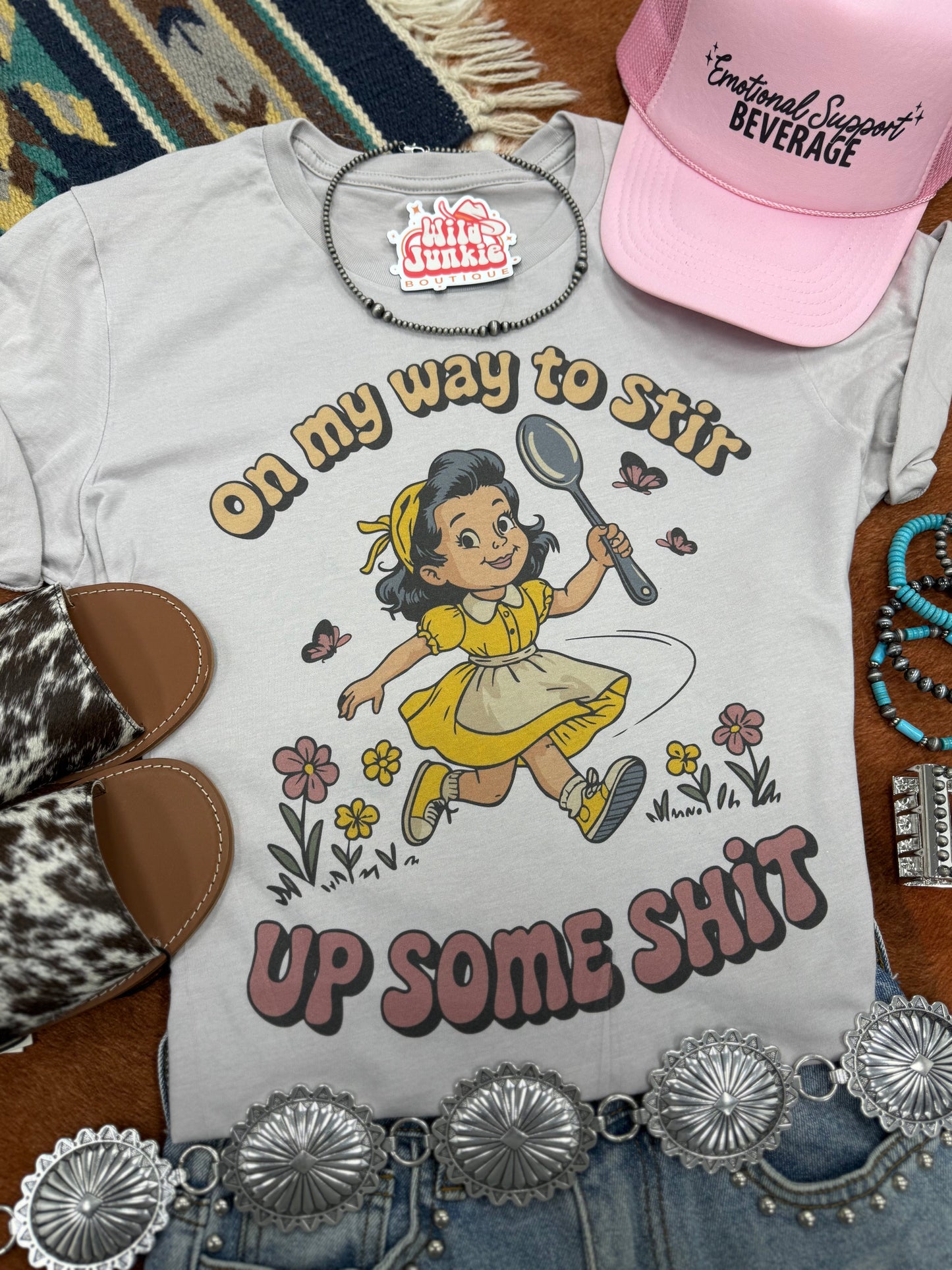 On My Way To Stir Up Some Shit Graphic Tee