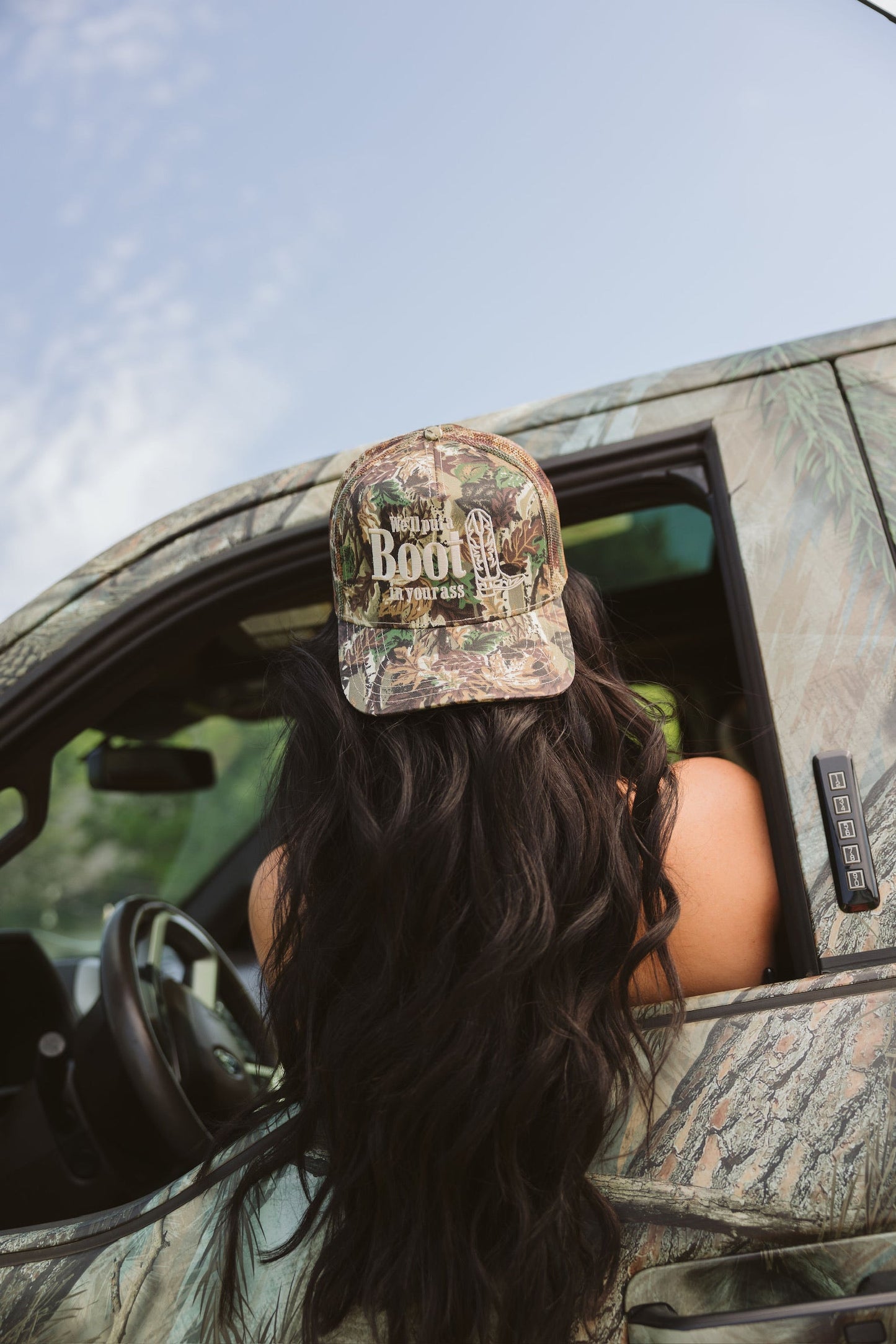 We'll Put A Boot in your Ass - Camo Trucker Hat