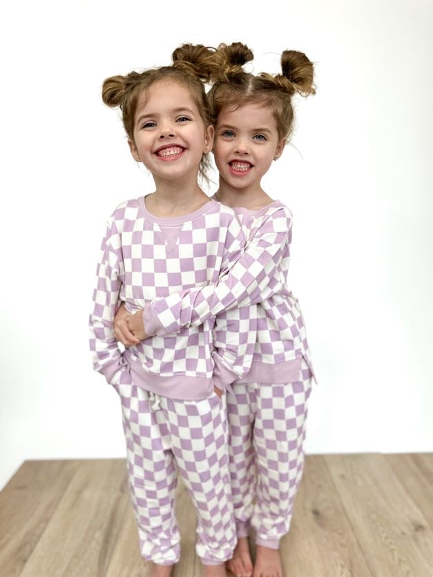 PERIWINKLE CHECKERS DREAM JOGGER