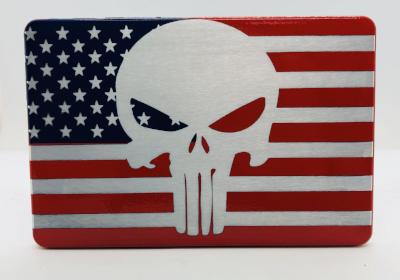 American Flag Color with Punisher Hitch Cover