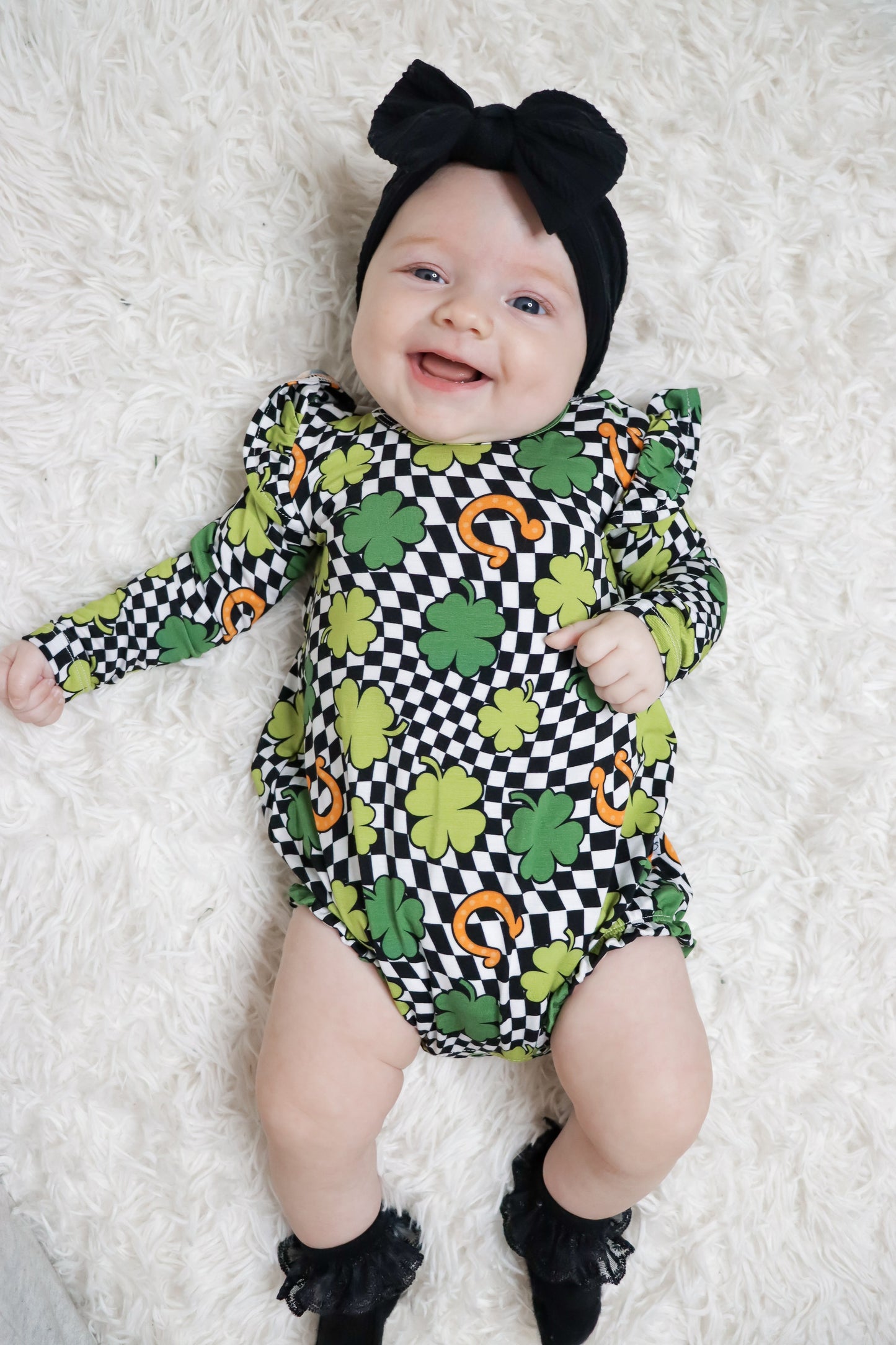 SHAMROCKIN' CHECKS DREAM BUBBLE ROMPER