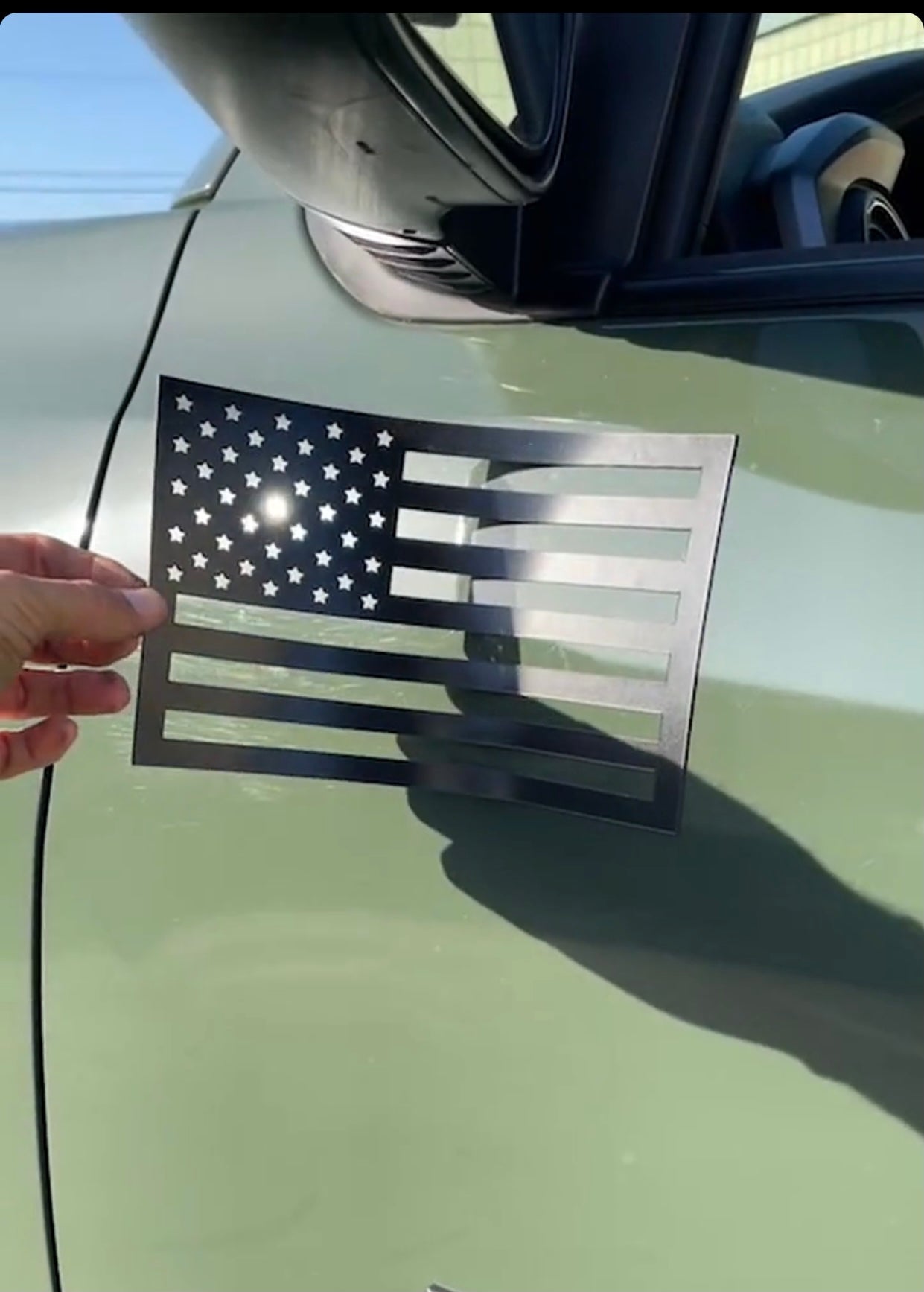 American Flag Vehicle Magnets - Black (Best-Seller)