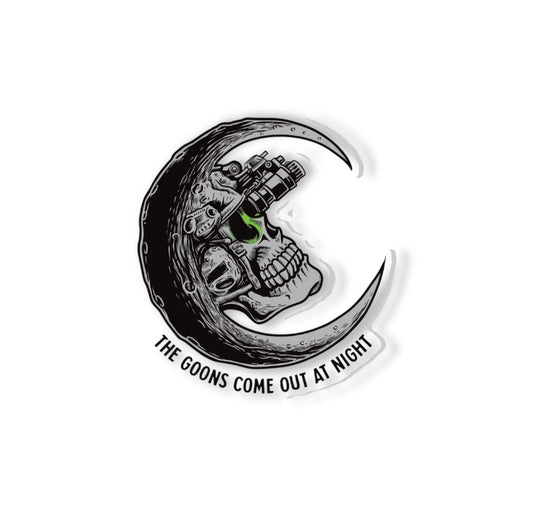 Goons Come Out At Night Sticker