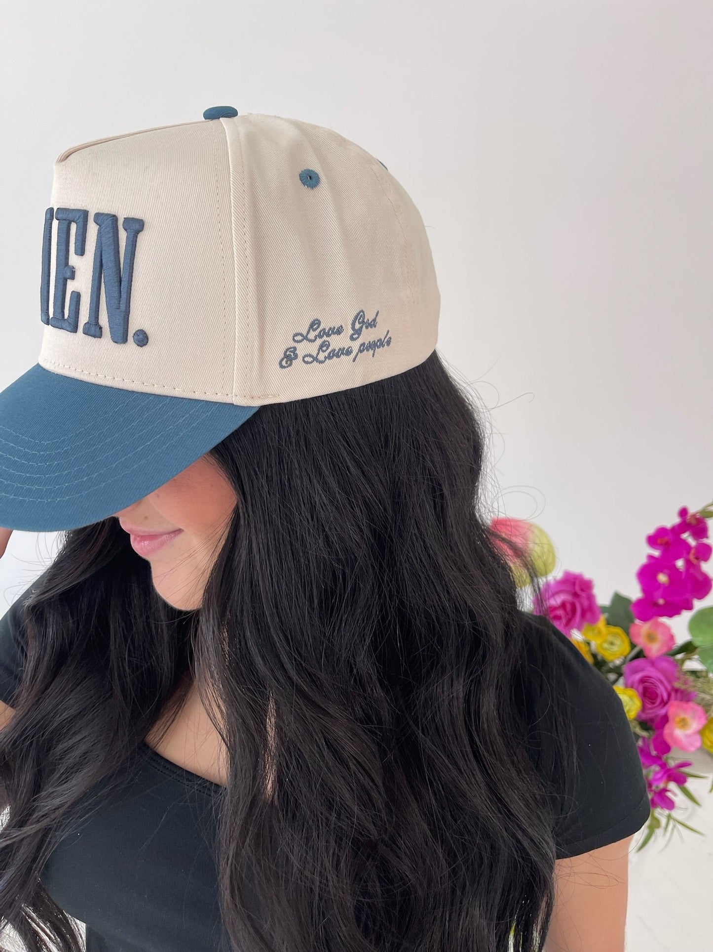 AMEN. - Slate Blue Vintage Trucker Hat - PREORDER