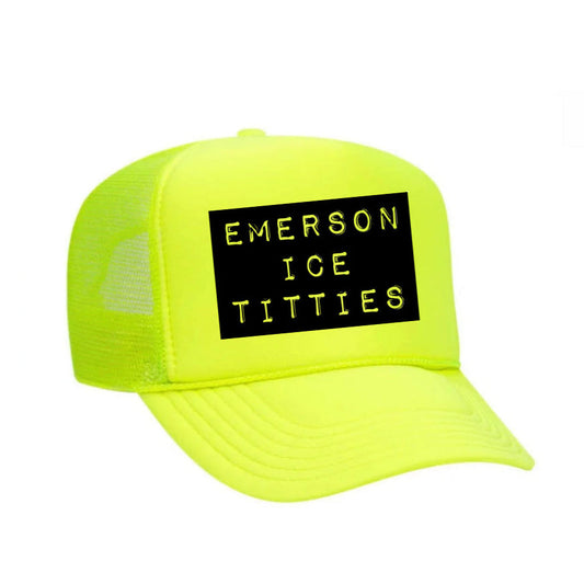 Emerson Ice Titties Inappropriate Trucker Hat