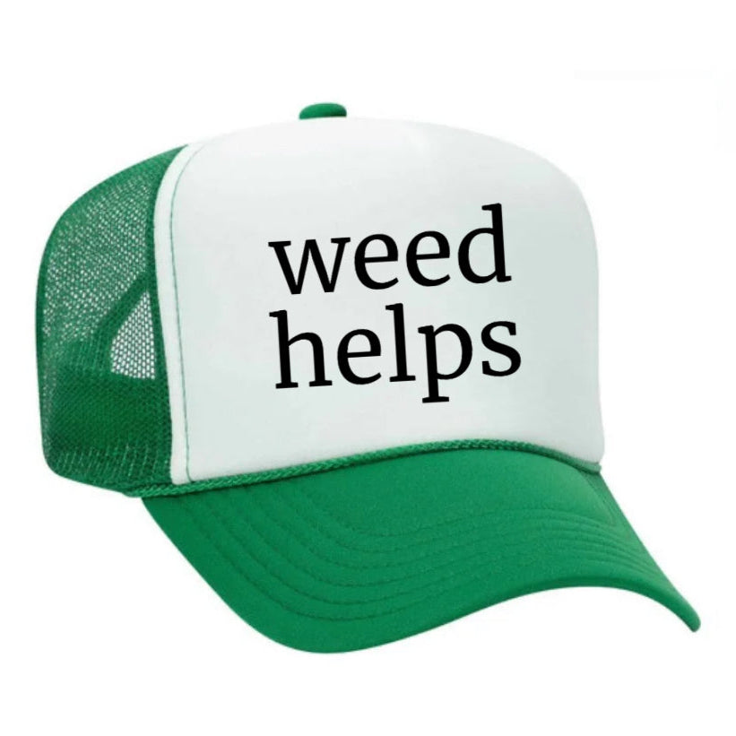 Weed Helps Trucker Hat