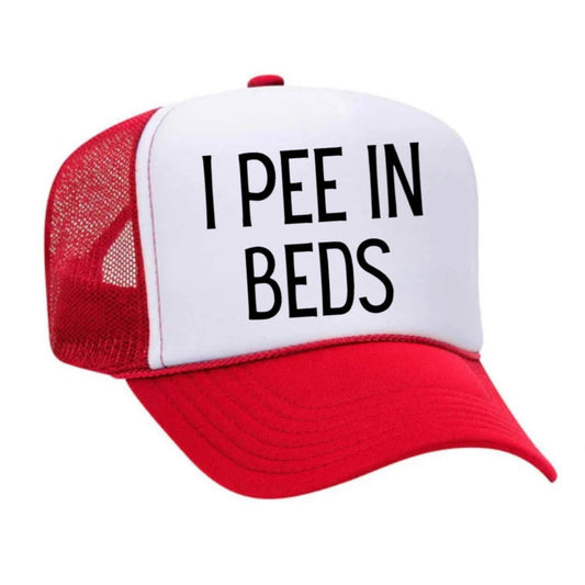 I Pee In Beds Trucker Hat
