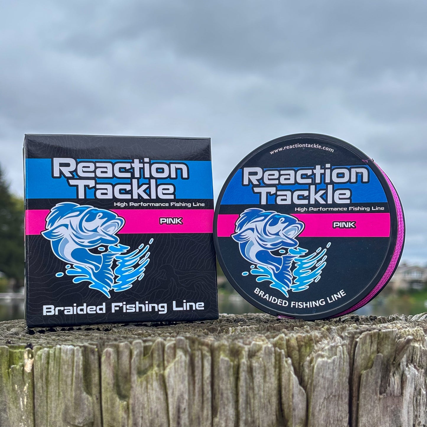 Reaction Tackle Braided Fishing Line - Pink