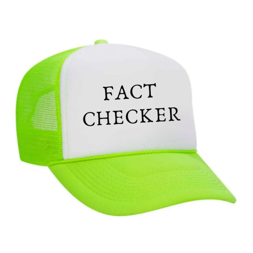 Fact Checker Inappropriate Trucker Hat