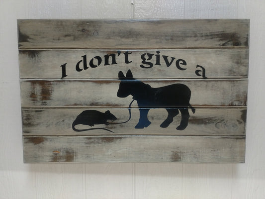 “I Don't Give A Rat's Ass” Gun Concealment Wall Art
