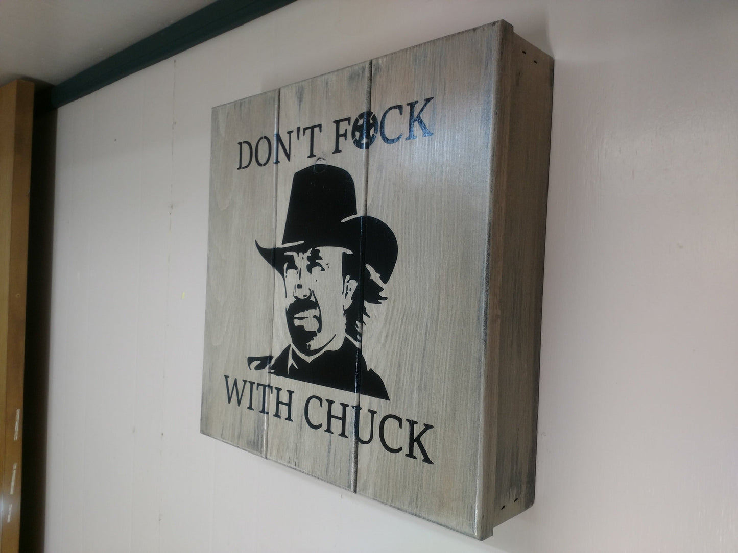 Chuck Norris Gun Concealment Wall Art Box