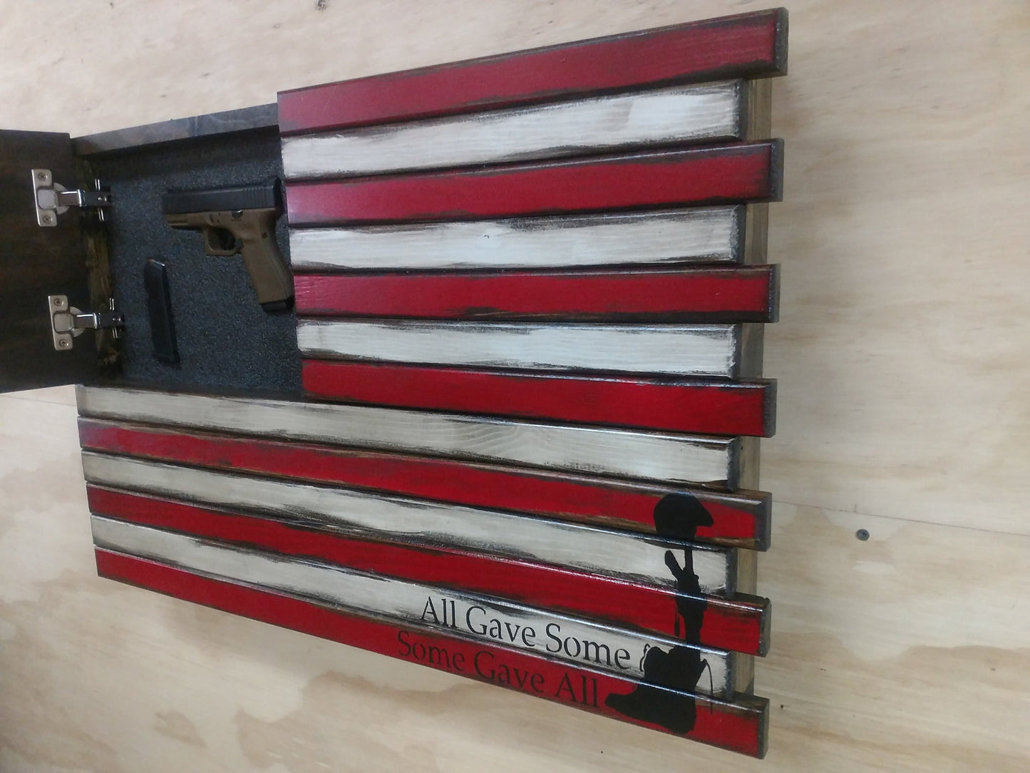 Dual Compartment Small American Flag Gun Concealment Case