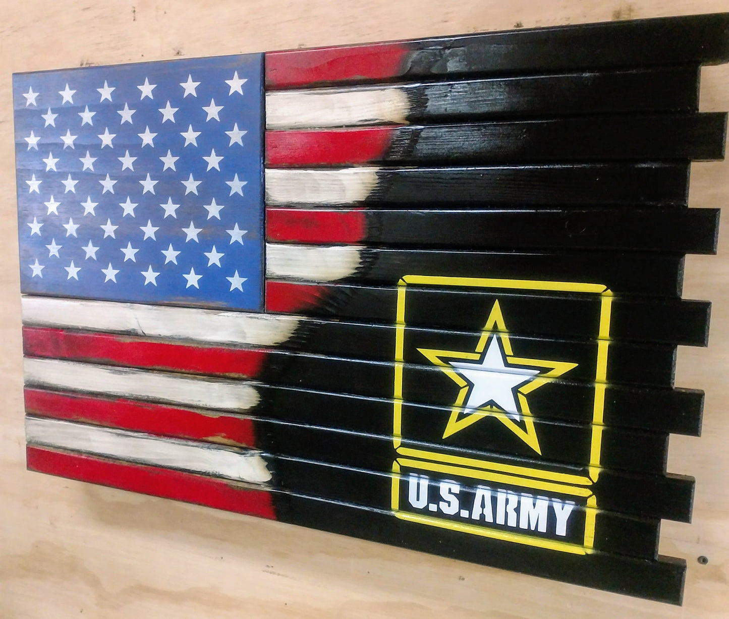 Premium 2 Compartment Gun Case - Half Flag & Half Logo Designs