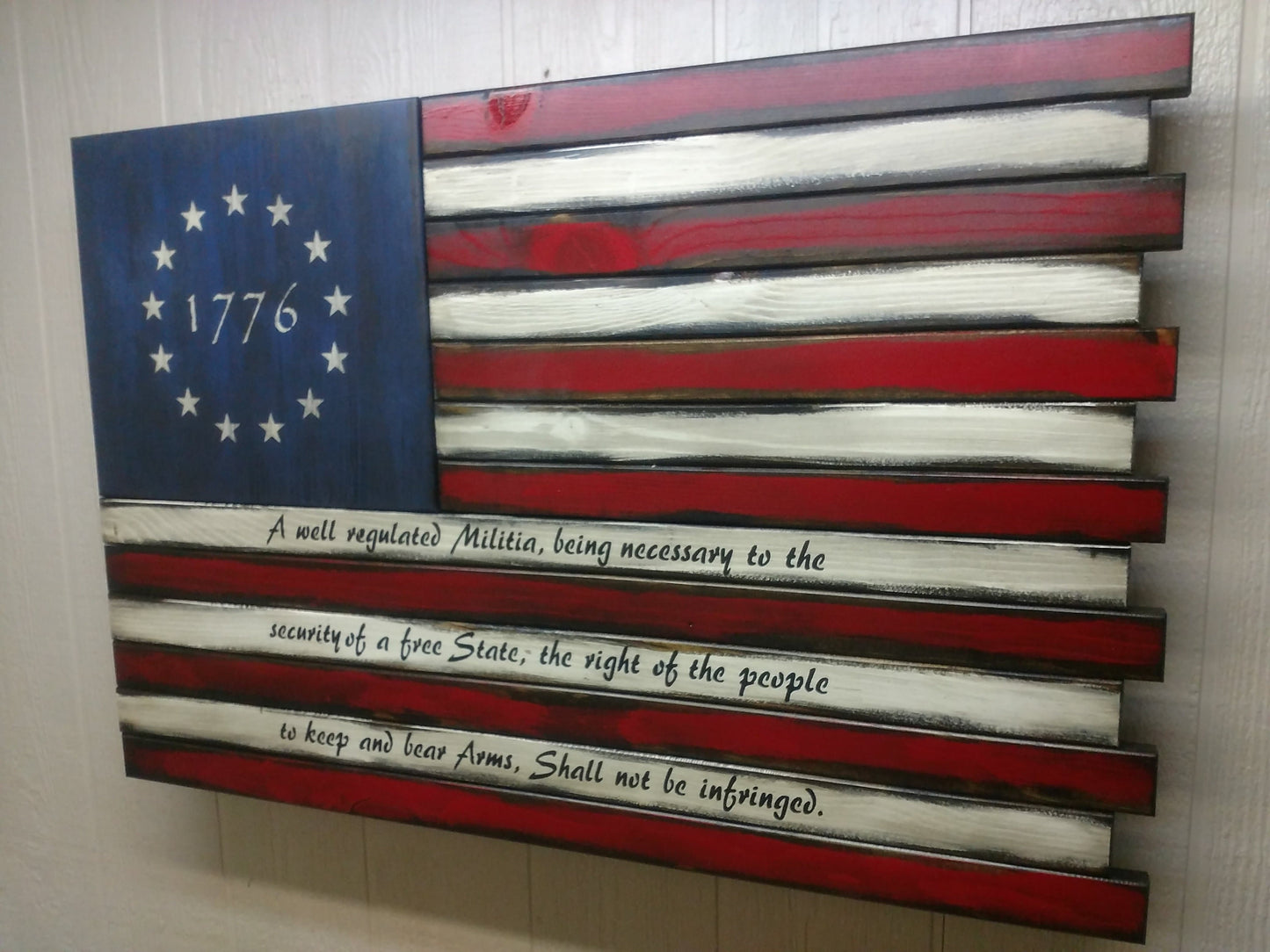 Deluxe 3 Compartment Gun Concealment Case (Traditional American Flag Designs)