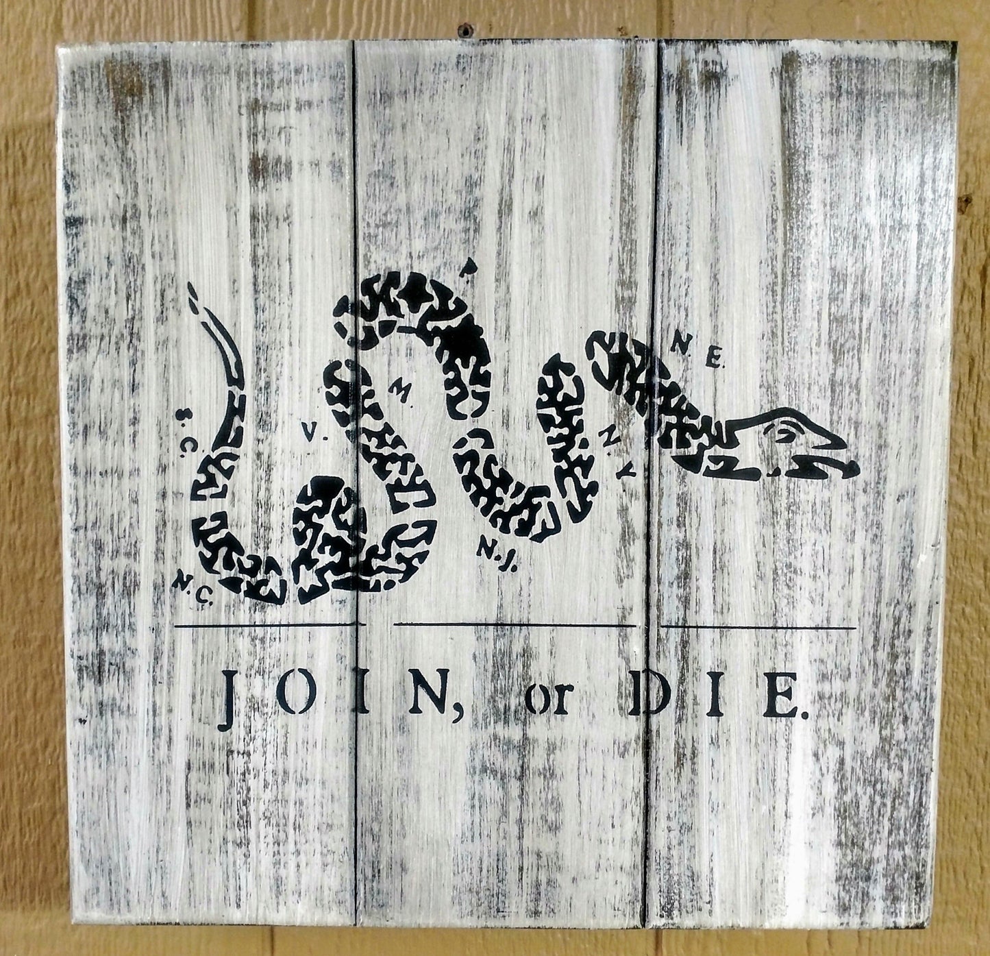 "JOIN OR DIE" GUN CONCEALMENT WALL ART BOX.