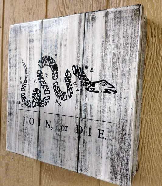 "JOIN OR DIE" GUN CONCEALMENT WALL ART BOX.