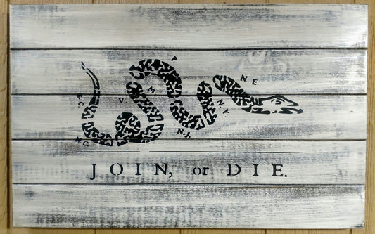 "Join or Die" Hidden Gun Storage Sign